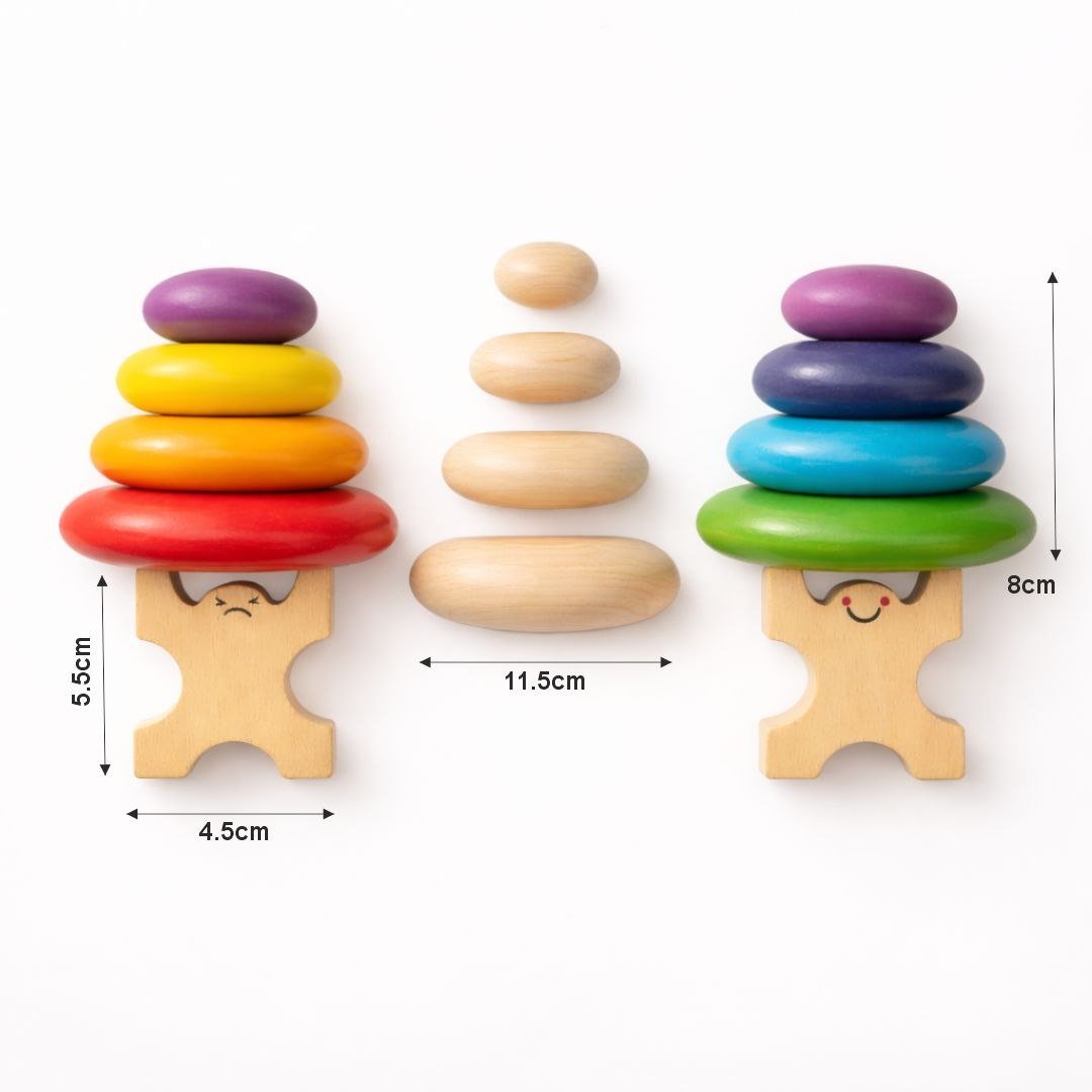 Wooden Pebble Stack Play