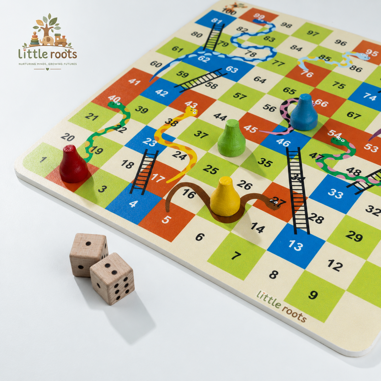 2 in 1 Wooden Ludo & Snake and Ladder Game