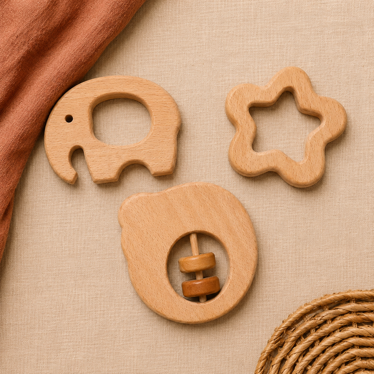 Teether 3-Piece Combo – Tiny Explorer Trio